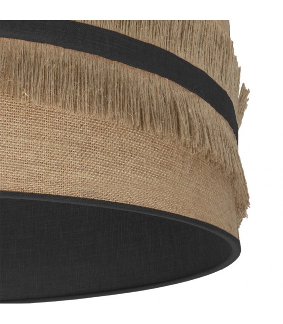 LAMPARA DE SOBREMESA 17 Ø NATALIA NEGRO Y TELA DE SACO