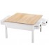 MESA DE CENTRO 80 X 80 MIRLO MADERA NATURAL Y BLANCO