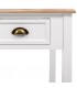MESA DE CENTRO 80 X 80 MIRLO MADERA NATURAL Y BLANCO