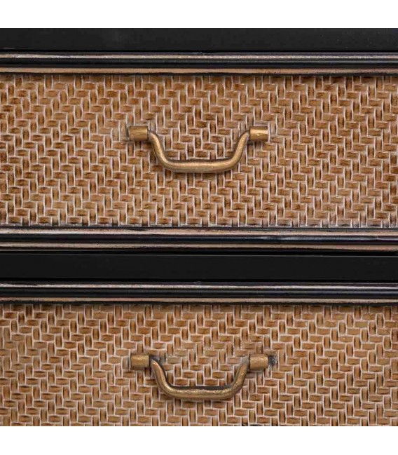 APARADOR 120 X 41 ALKA METAL NEGRO Y ORO VIEJO