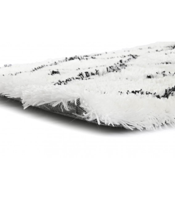 ALFOMBRA 120 X 180 ALTAMIRA POLIESTER  PELO BLANCA Y NEGRA