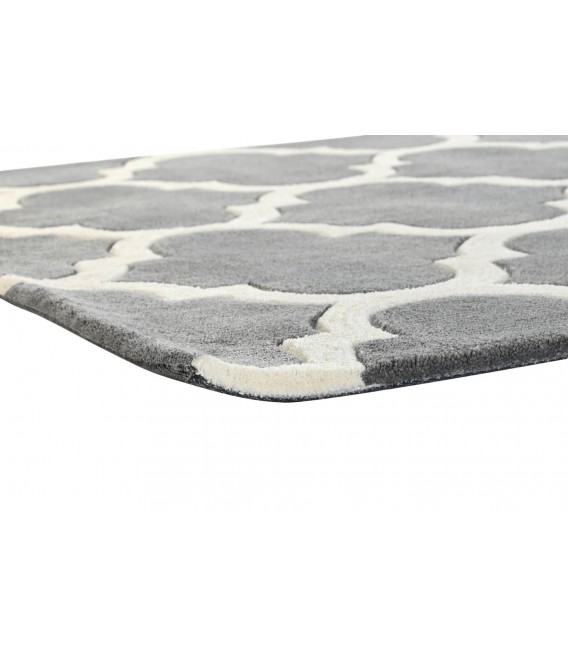 ALFOMBRA 180 X 120 MEZQUITA POLIESTER GRIS Y BLANCO