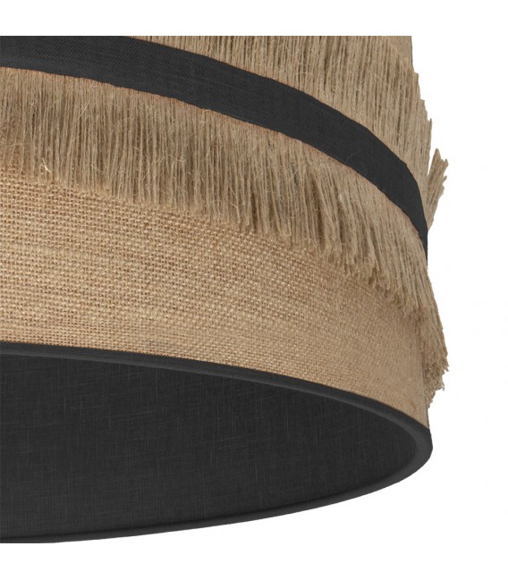 LAMPARA DE TECHO 40 Ø NATALIA NEGRO Y TELA DE SACO