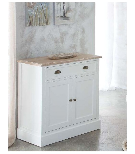 TAQUILLON 82 X 40 MIRLO MADERA NATURAL Y BLANCO