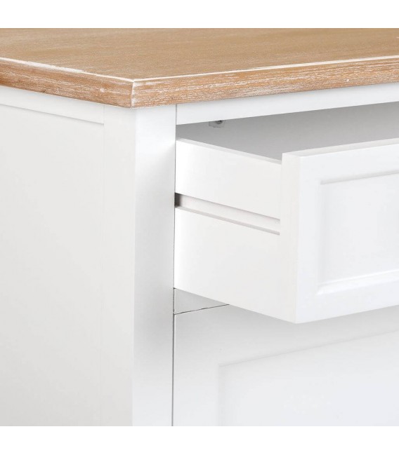 TAQUILLON 82 X 40 MIRLO MADERA NATURAL Y BLANCO