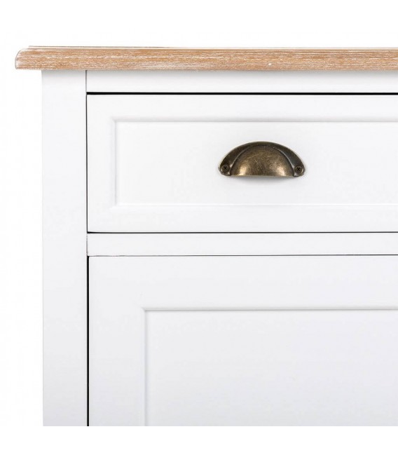 TAQUILLON 82 X 40 MIRLO MADERA NATURAL Y BLANCO