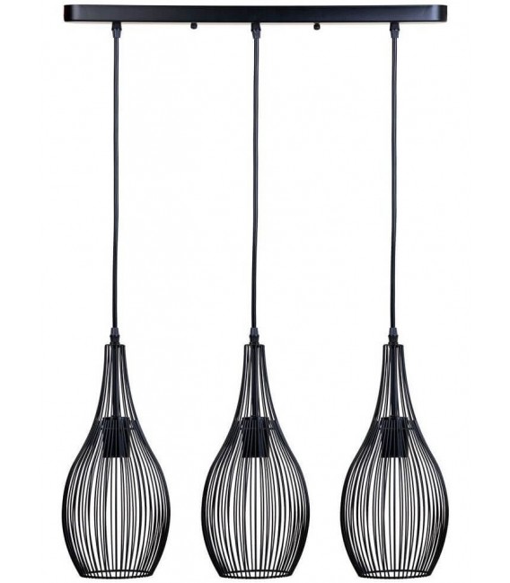 LAMPARA DE TECHO 58 X 17 ALKA METAL NEGRO