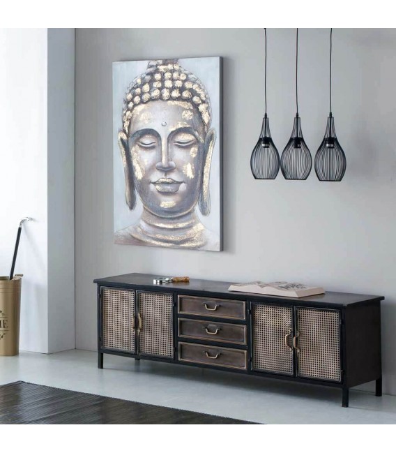 LAMPARA DE TECHO 58 X 17 ALKA METAL NEGRO