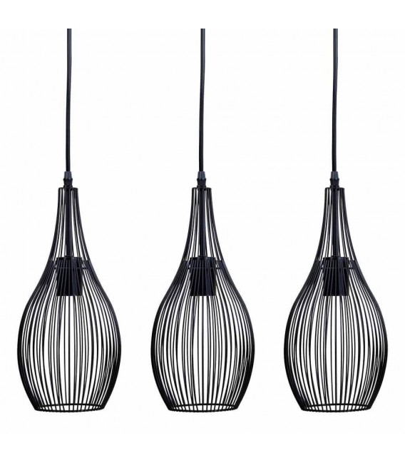 LAMPARA DE TECHO 58 X 17 ALKA METAL NEGRO