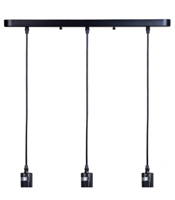 LAMPARA DE TECHO 58 X 17 ALKA CONOS METAL NEGRO