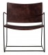 SILLON 62 X 68 ZELL METAL NEGRO PIEL MARRON