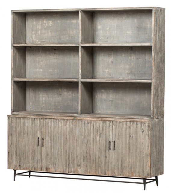 LIBRERIA 200 X 45 JIANTI MADERA GRIS VINTAGE