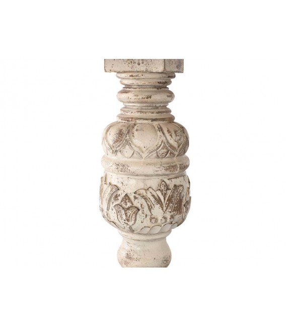 MESA DE COMEDOR 100 Ø PAOLA MADERA BLANCO ROZADO NATURAL