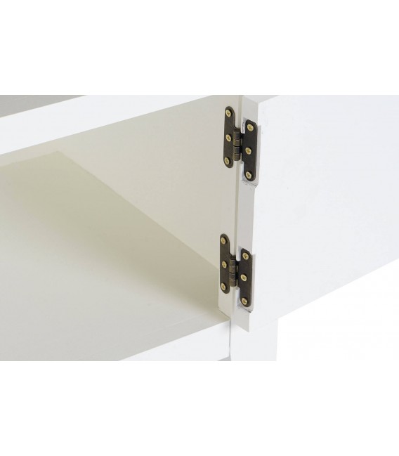 MUEBLE DE TV 135 X 35 RUFET MADERA PAULONIA NATURAL Y BLANCO