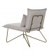 SILLON 66 X 78 ELIOT TELA BEIGE METAL ORO VIEJO