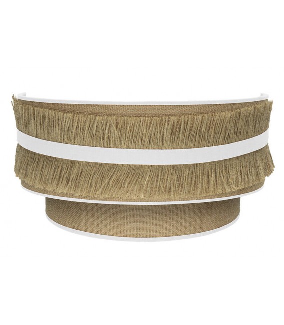 APLIQUE 30 X 15 NATALIA ALGODON BLANCO Y TELA DE SACO