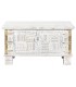 BAUL 80 X 40 PATERNA MADERA BLANCO METAL ORO