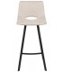 TABURETE 45 X 48 ASTON TELA BEIGE METAL NEGRO