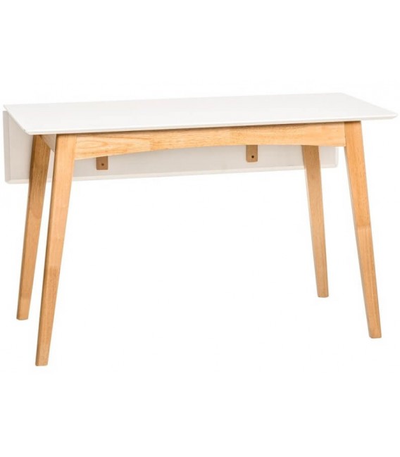 MESA DE COMEDOR 120 X 50 ALAS TORI MADERA NATURAL Y BLANCO