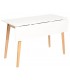 MESA DE COMEDOR 120 X 50 ALAS TORI MADERA NATURAL Y BLANCO