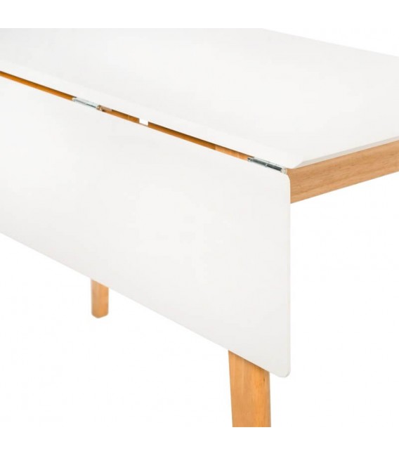 MESA DE COMEDOR 120 X 50 ALAS TORI MADERA NATURAL Y BLANCO
