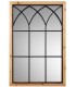 ESPEJO 60 X 90 CATEDRAL MADERA NATURAL METAL NEGRO