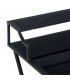 MESA CONSOLA 45 X 35 GAULIA METAL NEGRO CRISTAL NEGRO