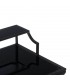MESA CONSOLA 45 X 35 GAULIA METAL NEGRO CRISTAL NEGRO