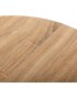 MESA DE COMEDOR 80 Ø AIL METAL BLANCO MDF IMITACION ROBLE