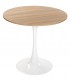 MESA DE COMEDOR 80 Ø AIL METAL BLANCO MDF IMITACION ROBLE