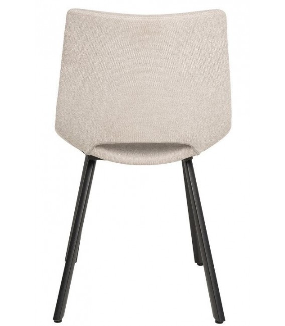 SILLA 57 X 47 BRIANA METAL NEGRO TELA BEIGE