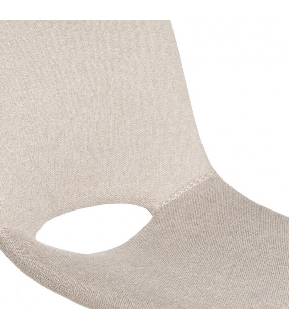 SILLA 57 X 47 BRIANA METAL NEGRO TELA BEIGE