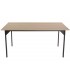 MESA DE COMEDOR 165 X 75 COLLINS MELAMINA ROBLE METAL NEGRO