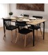 MESA DE COMEDOR 165 X 75 COLLINS MELAMINA ROBLE METAL NEGRO