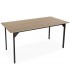MESA DE COMEDOR 165 X 75 COLLINS MELAMINA ROBLE METAL NEGRO