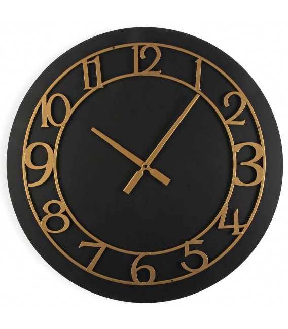 RELOJ 60 Ø MARENGO MADERA NEGRA METAL ORO
