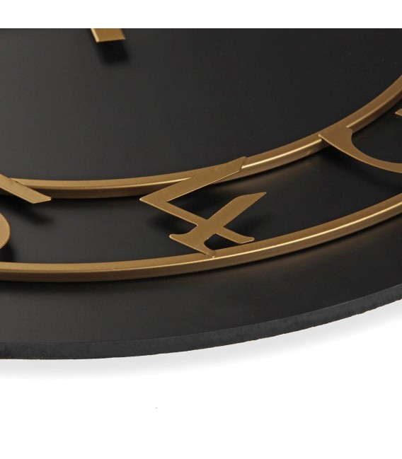 RELOJ 60 Ø MARENGO MADERA NEGRA METAL ORO