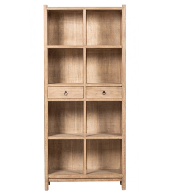 LIBRERIA 100 X 41 SULAI MADERA DE PINO NATURAL RECICLADA
