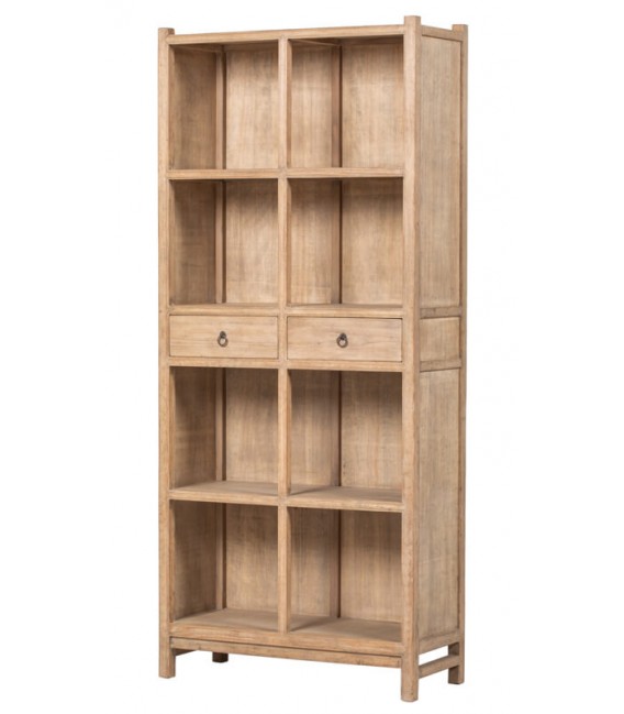LIBRERIA 100 X 41 SULAI MADERA DE PINO NATURAL RECICLADA