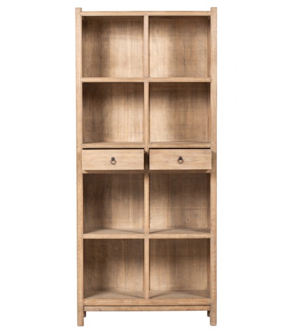 LIBRERIA 100 X 41 SULAI MADERA DE PINO NATURAL RECICLADA