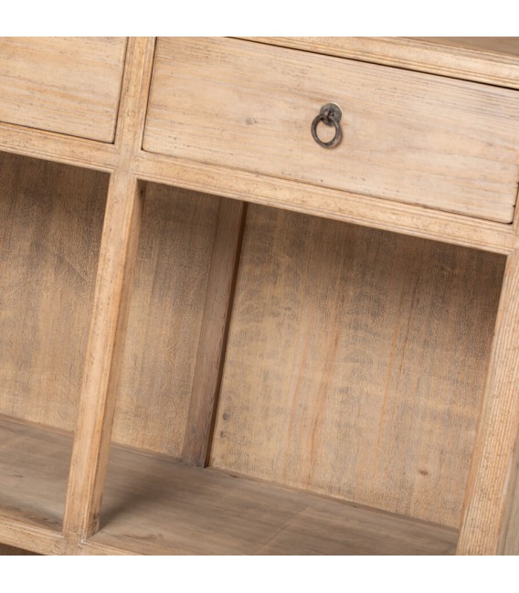 LIBRERIA 100 X 41 SULAI MADERA DE PINO NATURAL RECICLADA