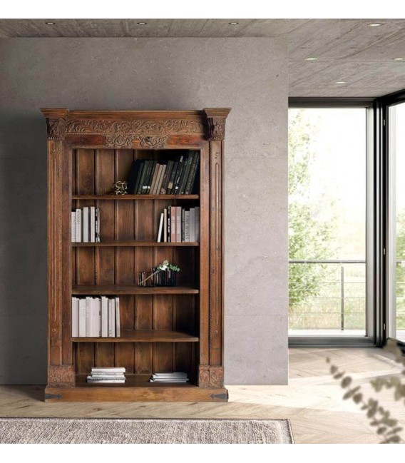LIBRERIA 142 X 56 X 222 CONGO ARTESANAL MADERA MANGO