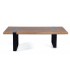 MESA DE CENTRO 115 X 60 TAURA MADERA NATURAL METAL NEGRO
