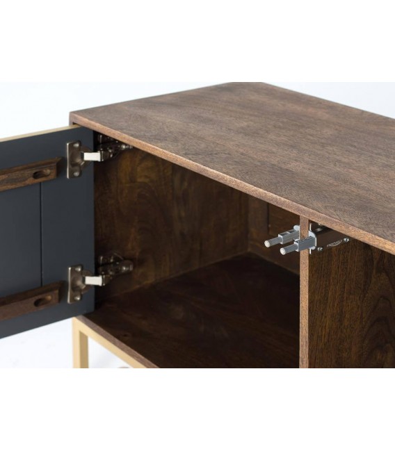 MUEBLE DE TV 145 X 40 ZENDA MADERA MANGO METAL DORADO