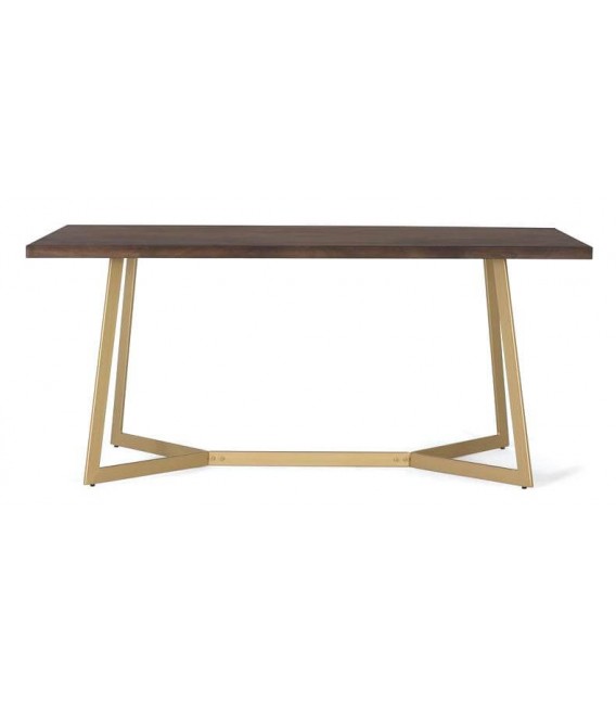MESA DE COMEDOR 170 X 90 ZENDA MADERA MANGO METAL DORADO