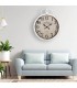 RELOJ DE PARED 48 X 60 CLEMEN METAL BLANCO VINTAGE