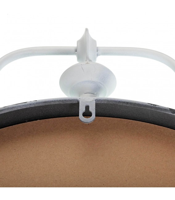 RELOJ DE PARED 48 X 60 CLEMEN METAL BLANCO VINTAGE