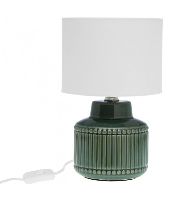 LAMPARA DE SOBREMESA 14 Ø PILCHE CERAMICA VERDE