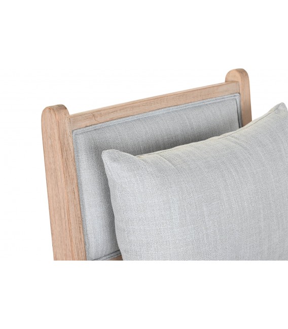 SILLON BAJO 57 X 83 PREFE MADERA NATURAL TELA GRIS CLARO