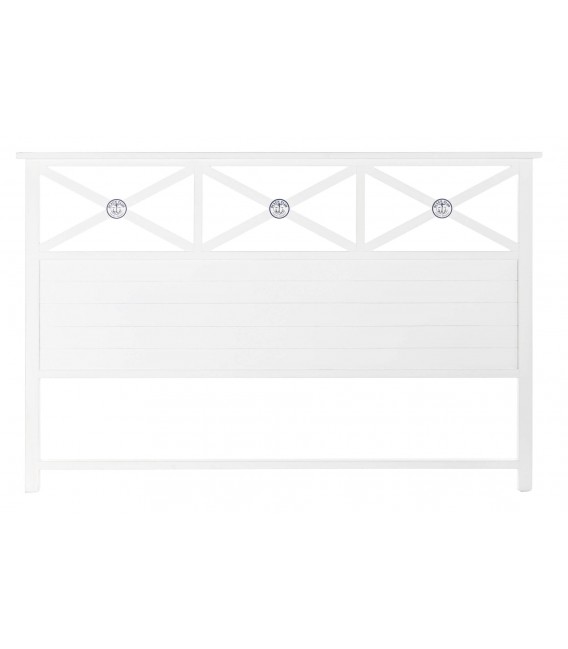 CABECERO 180 X 120 MARINE MADERA LACADA EN  BLANCO